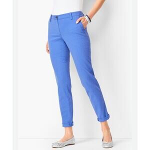 Talbots Women's Periwinkle Blue Girlfriend Chino Ankle Pants Size 8 / 28" inseam